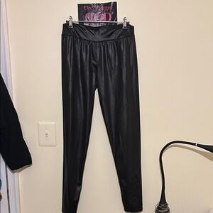Black Faux Leather Leggings